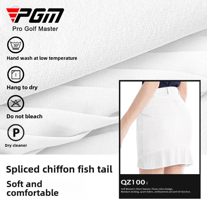 PGM Women's Golf Skirt Summer Hip Wrap Breathable and Slimming Fish Tail Design Clothing QZ100