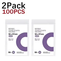 Korean Clear Kpop Photo Card Sleeve - Anti-Scratch Transparent Protector (100Pcs - 56x87MM)