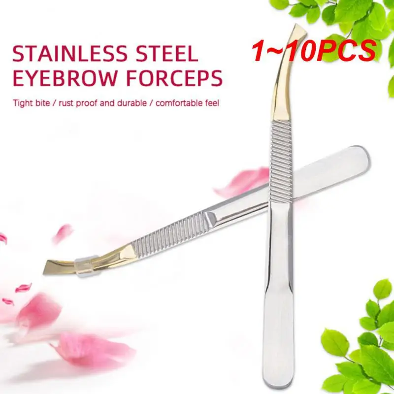 

1~10PCS Eyebrow Trimming Clip Eyebrow Pliers Tool Eyebrow Clip Stainless Steel Clip Eyelash Double Eyelid Tweezers Slant Makeup