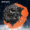 SANDA 6126 Military Man Alarm Stopwatch Quartz Wristwatch Male Digital Clock  Dual Display Men Watches Waterproof Sports Watch 1