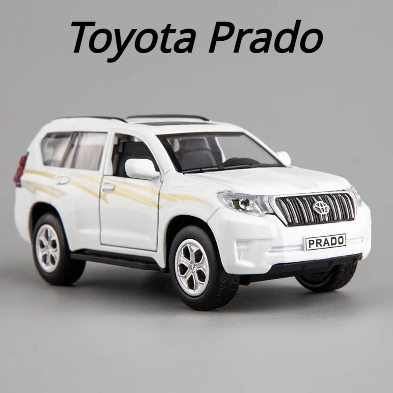 

1: 36 Toyota Prado Domineering SUV Acousto-optic Return Force Car Model Gift Toy Ornament Alloy Car Model G25