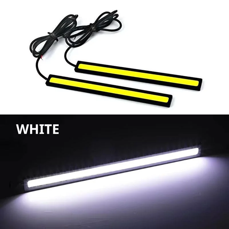 2pcs 17cm Universal Waterproof Daytime Running Lights COB Fog Lamp Car Styling Led Day Light DRL Lamp Fog Bar Lamp Strip Lights