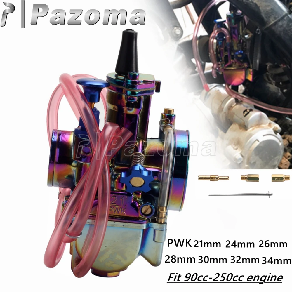 Universal Motorcycle Power Jet Carburetor 21 24 26 28 30 32 34Mm Pwk Carburador For Dirt Bike Scooter Atv Motorbike 90Cc-250Cc