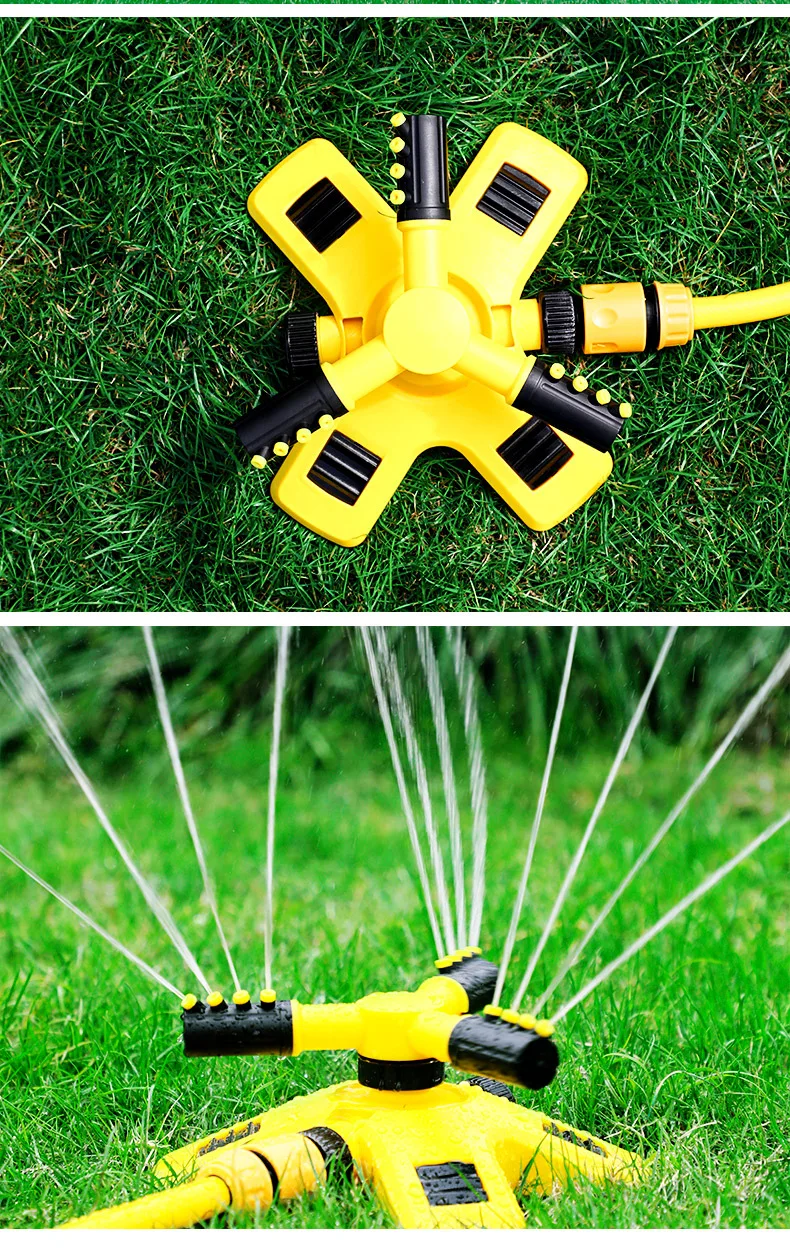 waterwise drip kit 360 Degree Automatic Rotation Three-prong Sprinkler Irrigation Rotary Sprinkler Tandem Sprinkler Watering Device drip depot irrigation kit