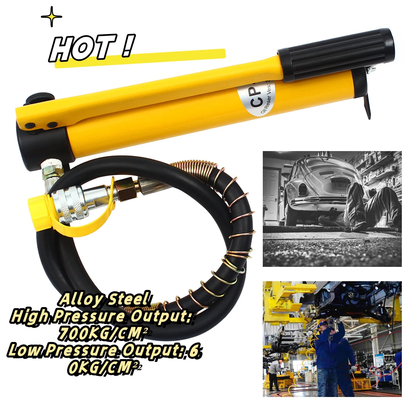 10 Ton Hydraulic Hand Pump High Pressure Hand Operated Pump w/ Steel Balls & Sealing Ring 10000Psi 1pcs polyurethane hydraulic cylinder oil sealing ring un uhs u y type shaft hole general sealing ring gasket thickness 15mm 16mm