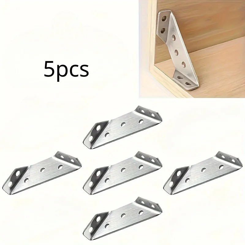 5pcs Corner Code Bracket Bracket To Support The Replacement Frame - Metal Heavy-duty Wooden Frame Corner Bracket