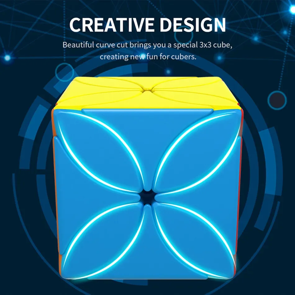 MOYU Meilong Clover Magic Speed Cube Stickerless Professional Fidget Toys MFJS CLOVER Cubo Magico Puzzle 4