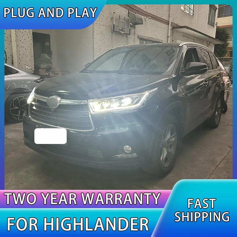 

Car Styling Headlights for Toyota Highlander LED Headlight 2015 New Kluger Head Lamp DRL Signal Projector Lens Automotive
