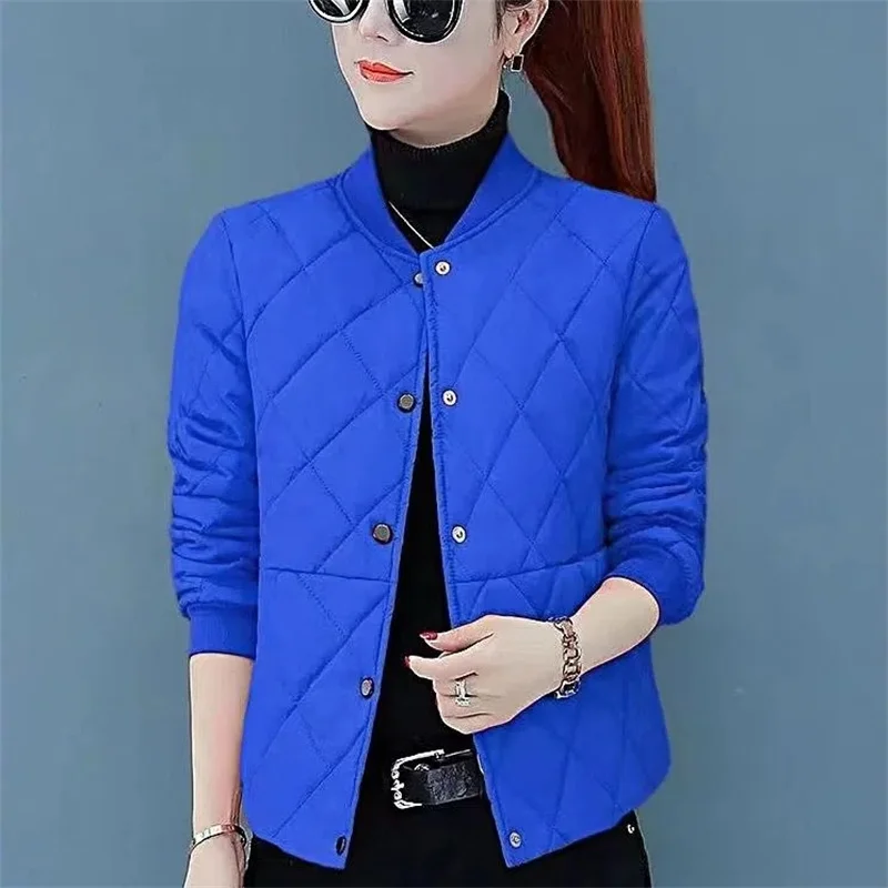 

Autumn And Winter 2023 New Light Cotton Jacket Women's Down Cotton Versatile Cotton Jacket Slim Cotton Jacket White