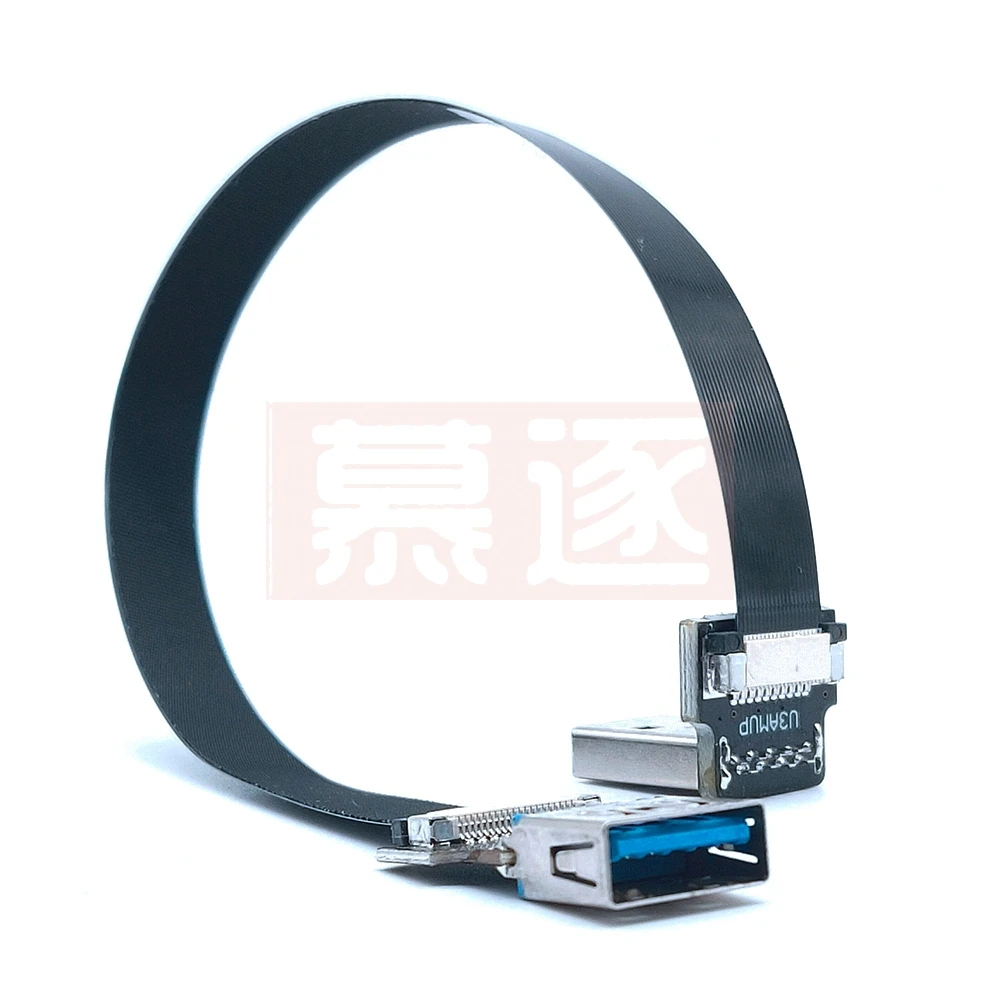 Graus Usb 3.0 2.0 Macho para Fêmea Adaptador Cabo Extensão Ângulo Extensor 5gbps Transmissão Rápida Esquerda Direita up Down Peças 0.3m 90 - Imagem 2