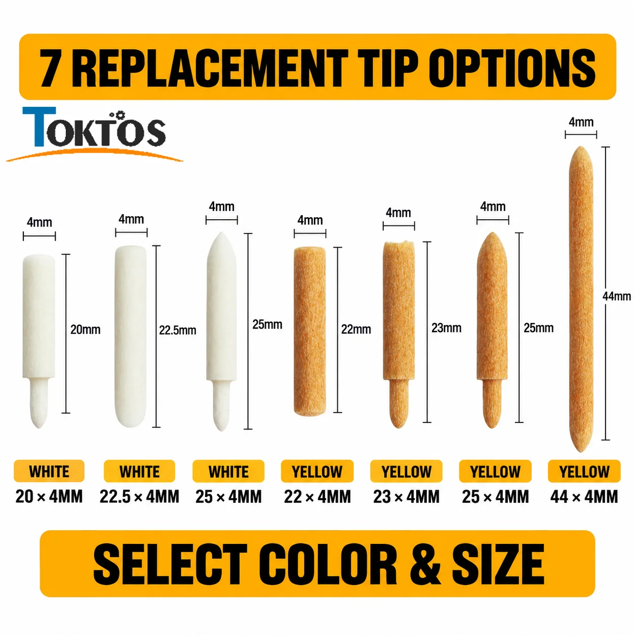 TOKTOS Brush Plating Pen Kit with 10 Replacement Tips 20-44mm Jewelry Gold Silver Electroplating Repair Pen Accessories