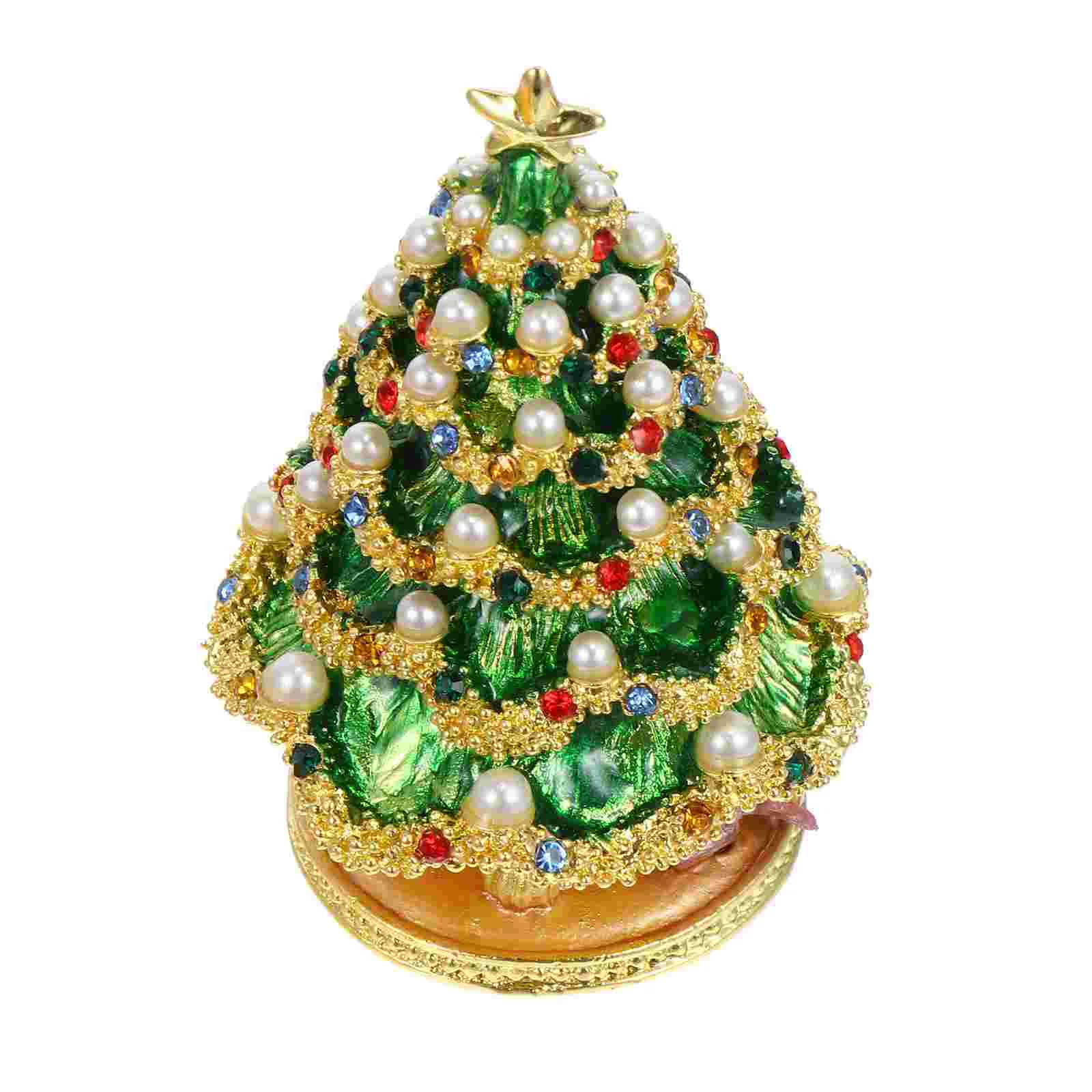 

1Pc Desktop Decoration Christmas Tree Tray Ornament Desktop Jewelry Storage Tray
