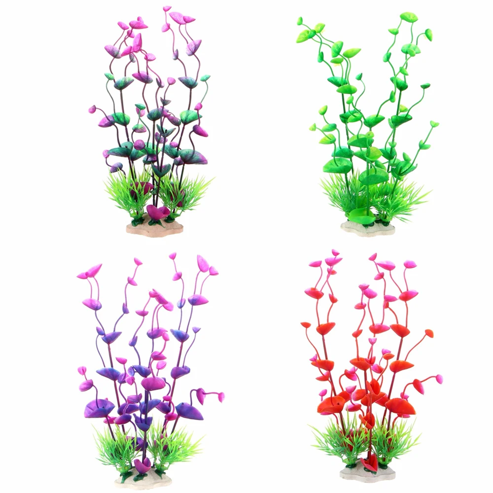 Artificial Fake Water Plants Underwater Plants Fish Tank Decoration Aquarium Landscape Green Purple Water Landscaping