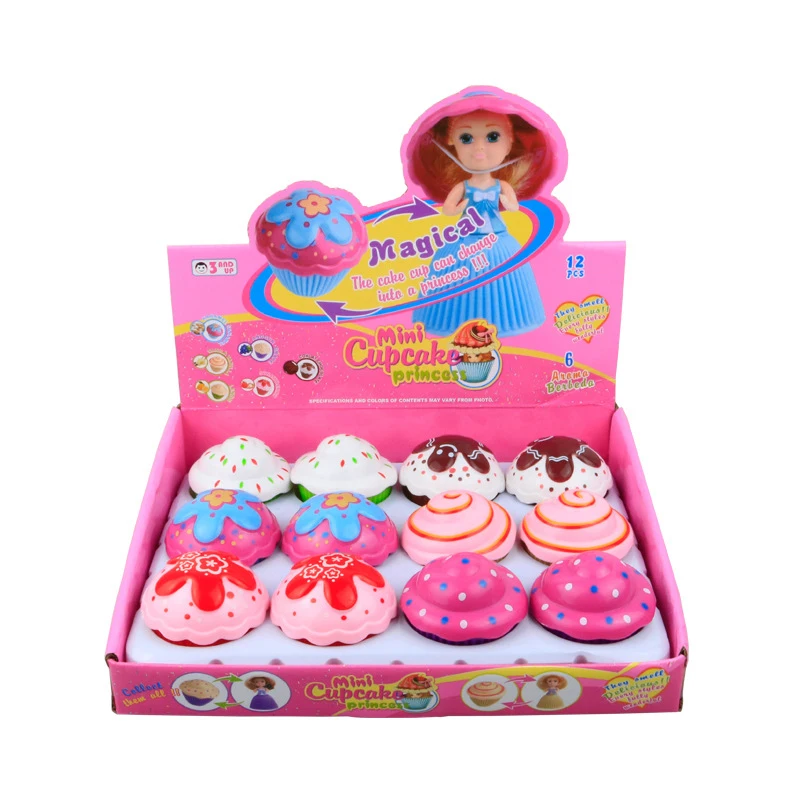 Cute Cupcake Dolls Princess 8cm Cupcake Surprise Doll Deformable Bonecas Toys For Birthday Gift Mini Cup Cake Doll For Kid Gift