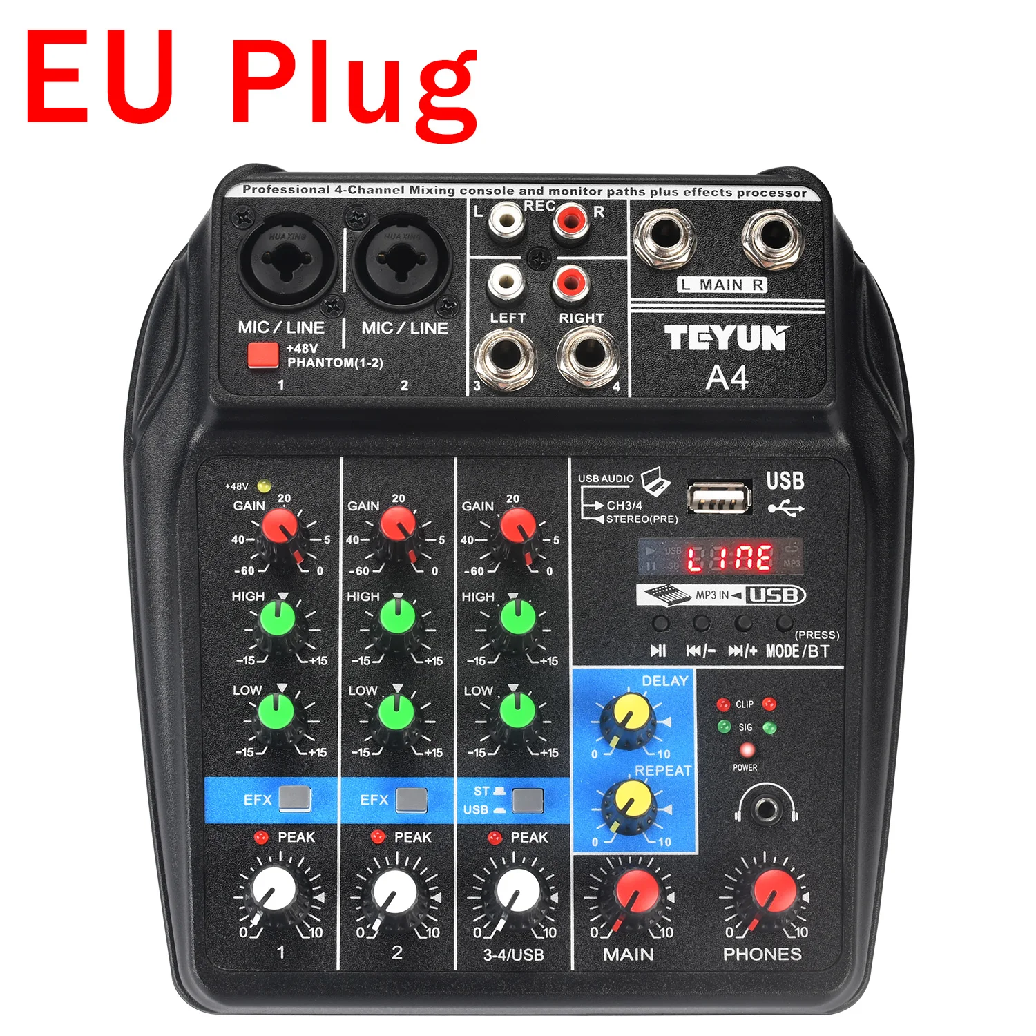 B23 L  Battery-operated phantom power supply & mini recording mixer