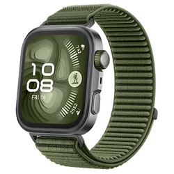 Premium Nylon Loop Strap Replacement Wristband for Huawei Watch Fit5 (Dark Green)