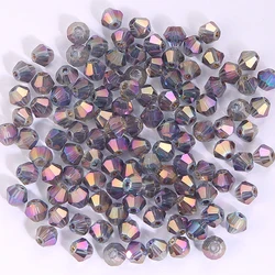 100Pcs 4MM Faceted Crystal Glass Bicone Beads for Jewelry Making and DIY Crafts (20)