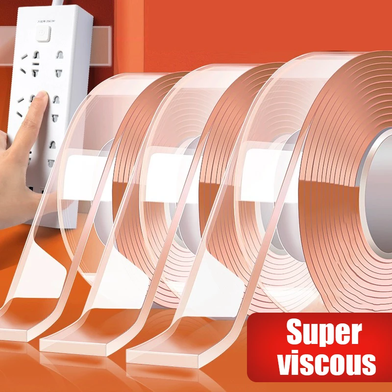 Double-sided Grip Tape Traceless Washable Adhesive Tape Nano Invisible Gel