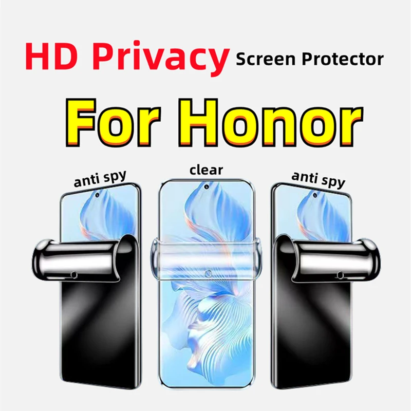 

2pcs Anti Spy Screen Protector Honor 80/70/60/50 Pro HD Privacy Hydrogel Film For Honor Magic 5/Magic4/Magic3 Pro X40 V40 Luxury