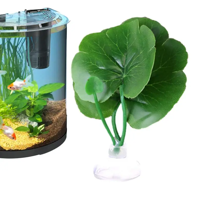Piante Artificiali Dell'Acquario Realistico Fish Tank Decor Rest Ovipositing Leaf Ventosa Design Per Vari Pesci Home Decor
