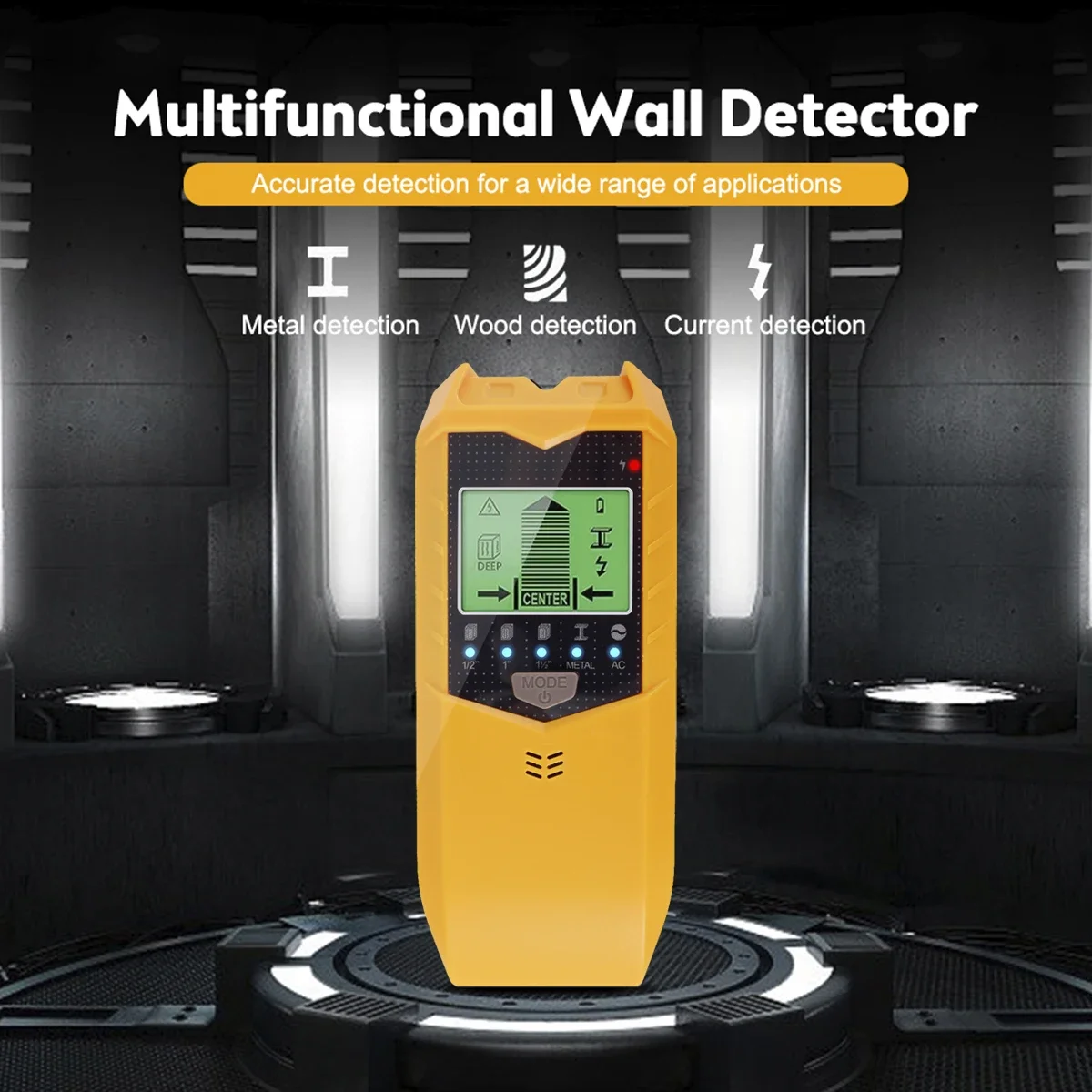 SH402 Stud Finder Sensor 5 in 1 Wall Scanner Pipe Finder Pipe Wire Detector Electronic Stud Locator Wood Wall Metal Detector 4