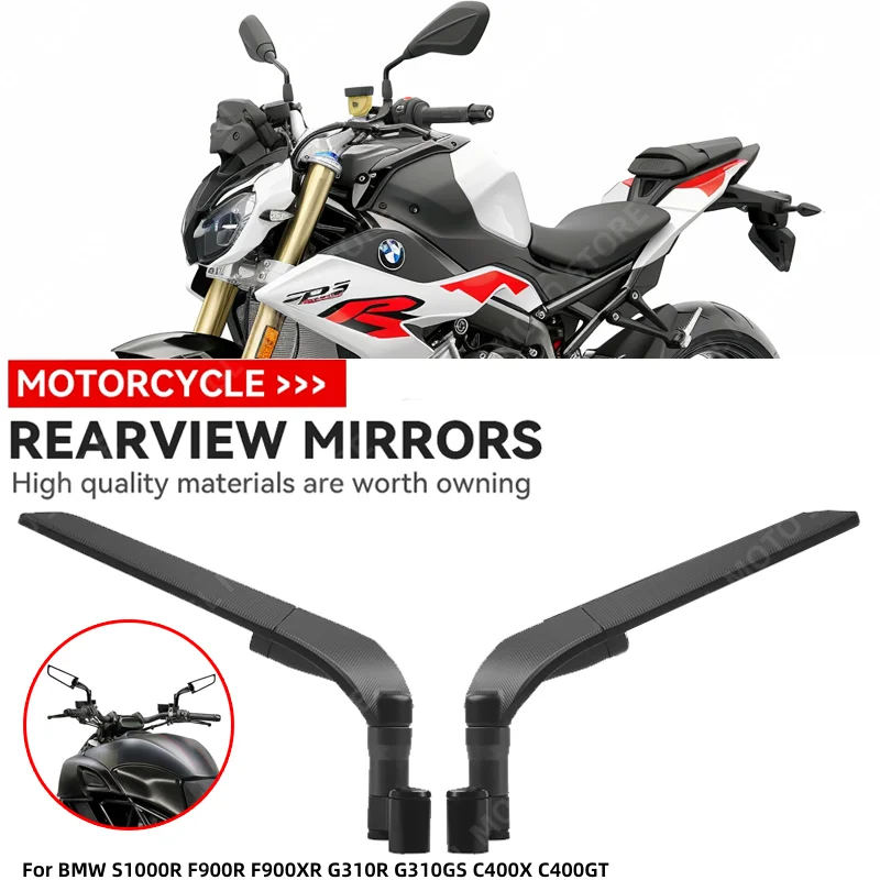 오토바이 윈드 윙 사이드 백미러, 조절식 회전 액세서리, BMW S1000R, F900XR, G310R, G310GS, C400X, C400GT