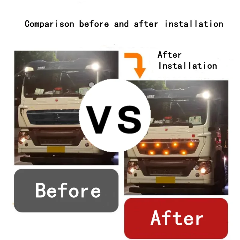 ボルボトラック用LEDフロントグリルライト,drl,アイスブルー,メンズ,1