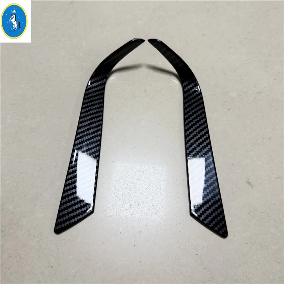 Rear Bumper Reflector Fog Light Cover Strip Trim - Chrome/Carbon Fiber Finish