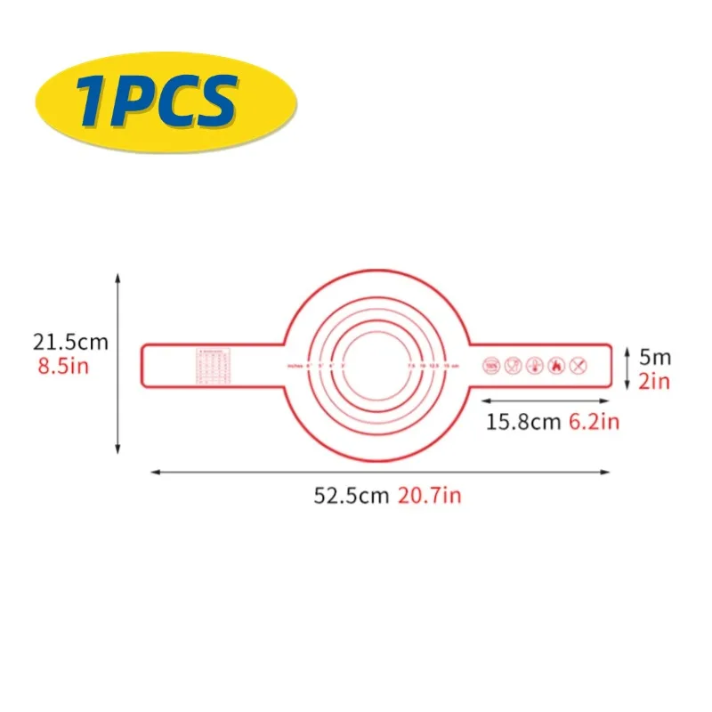 Silicone Non-Stick Baking Mat with Long Handles