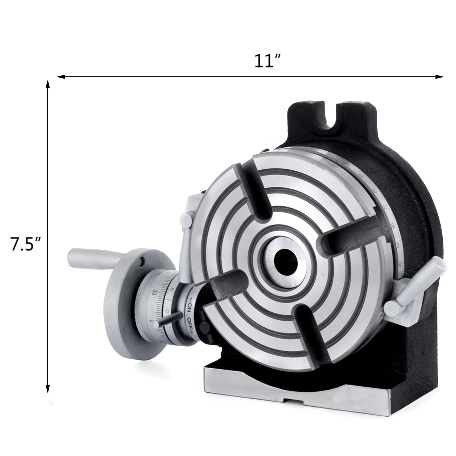 VEVOR 150mm/5.9in svislý & vodorovný rotační stůl nastavitelný dělící talíř rejstřík systém dělící hlava pro frézování stroj