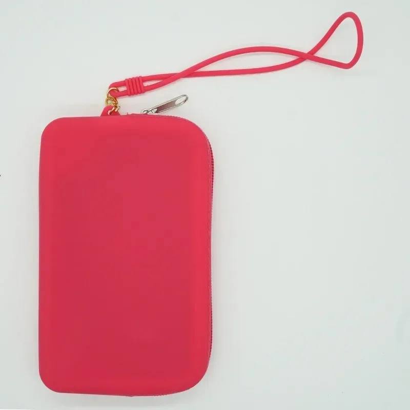 Silicone Long Purse Multi-functional Large Capacity Sundries Storage Bracelet Rope Large Bag Candy Color Cosmetic Bag Women