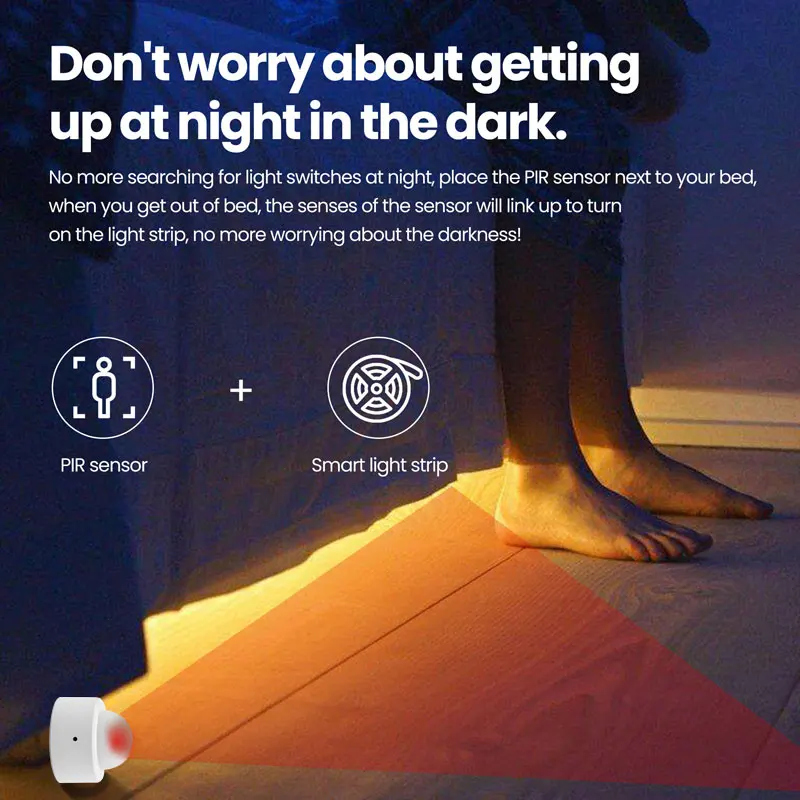 Tuya ZigBee PIR Motion Sensor Smart Home Human Body Infrared Detector Security Support SmartLife EWeLink With Alexa Google Home