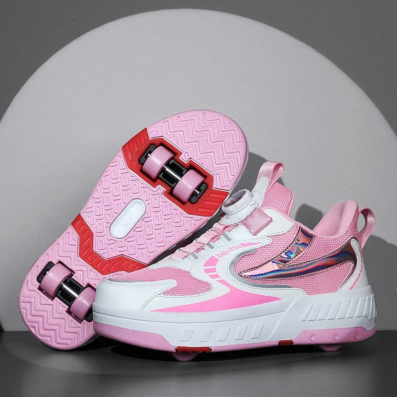 

2023 Hot Kids Walking Shoes for Girls Student Four Wheel Roller Skates Shoe Designer Boy Sport Shoes Fashion Shoes For Kids