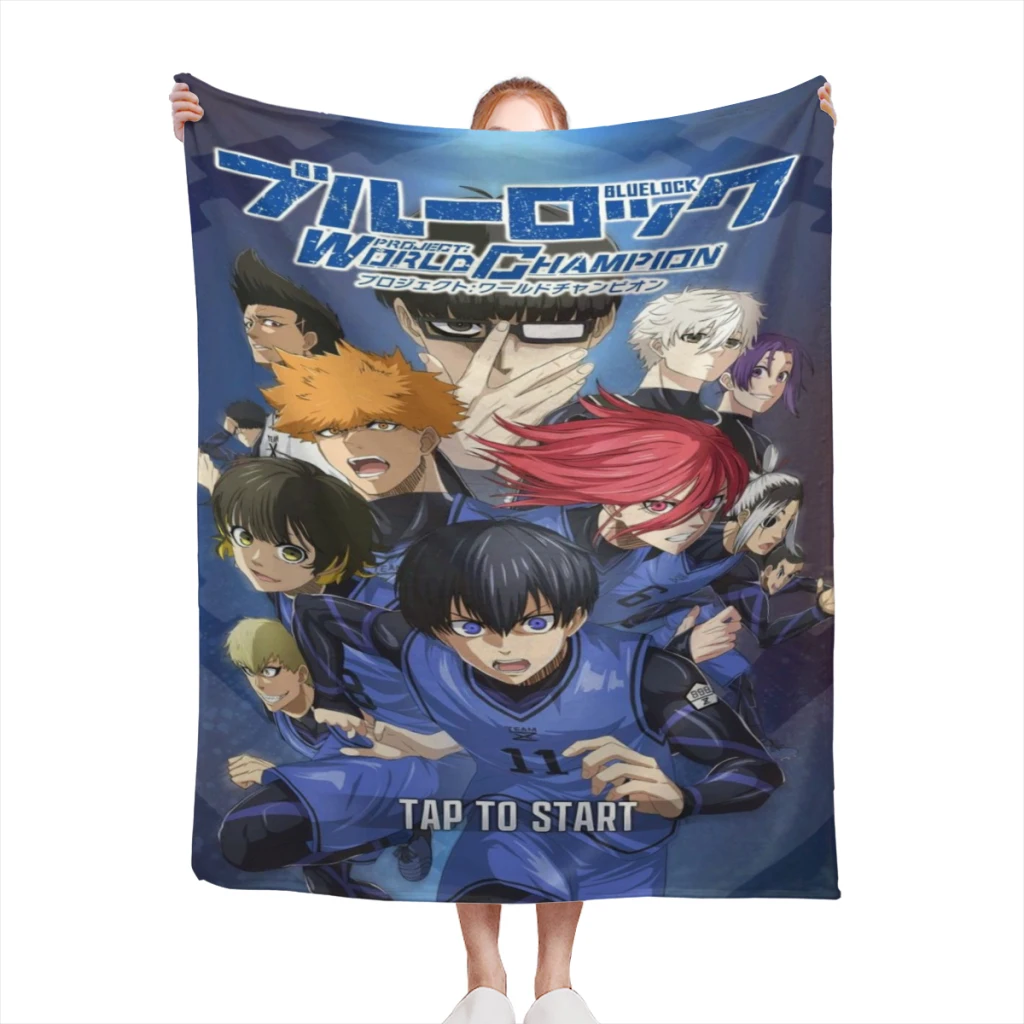 Blue Lock Comfortable Flanne Blanket Comforter Flannel Soft throw Blankets Warm Home and Decoration