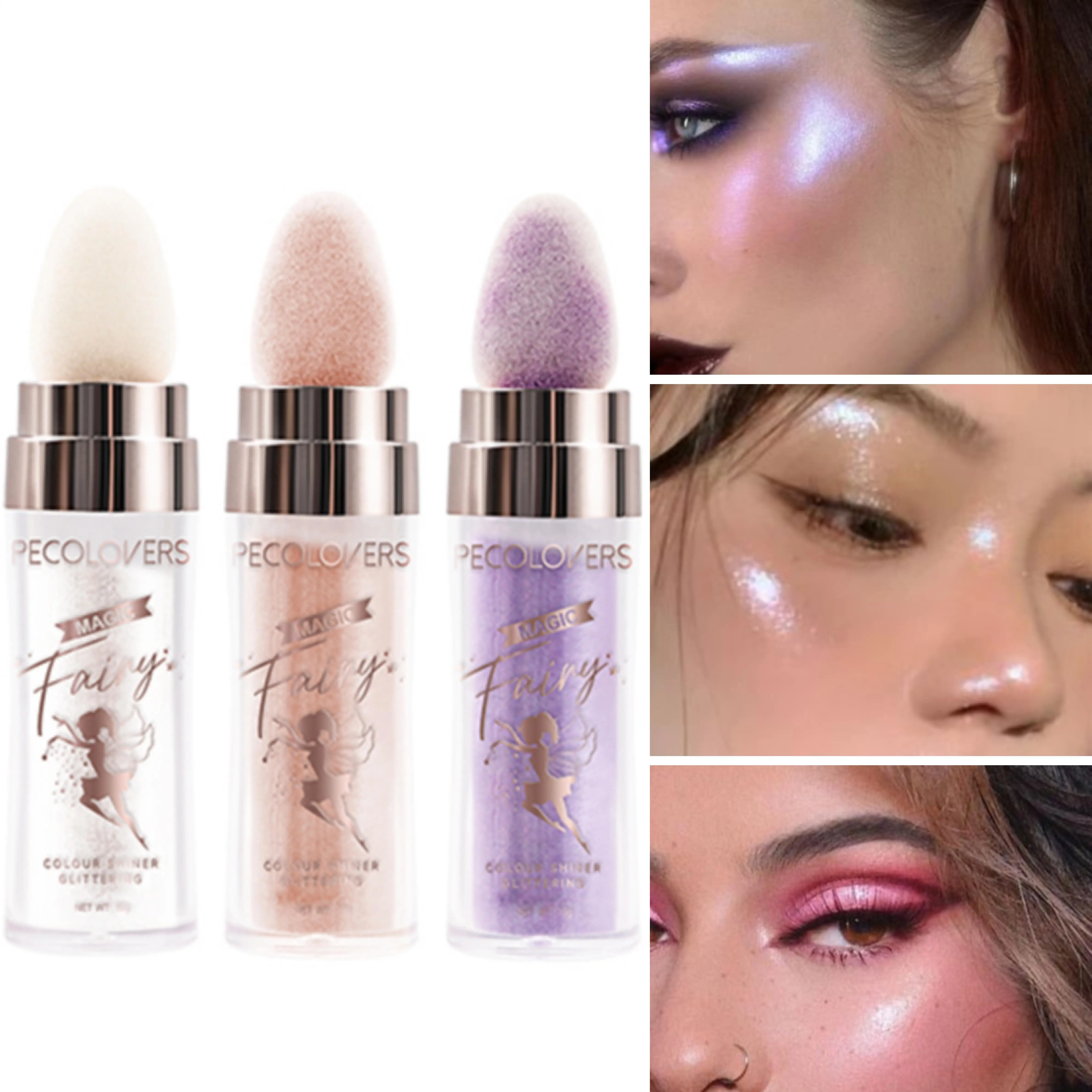Body Makeup Powder Highlighter Powder Magic Shine Pat Powder Full Body Highlight Blush