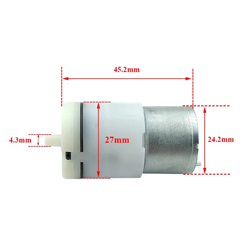 JQB2418 Small Mini 310 Air Pump DC 3V 3.7V 5V 6V Mini 27mm Air Oxygen Pressure Pump DIY Inflator Monitor Aquarium Fish Tank