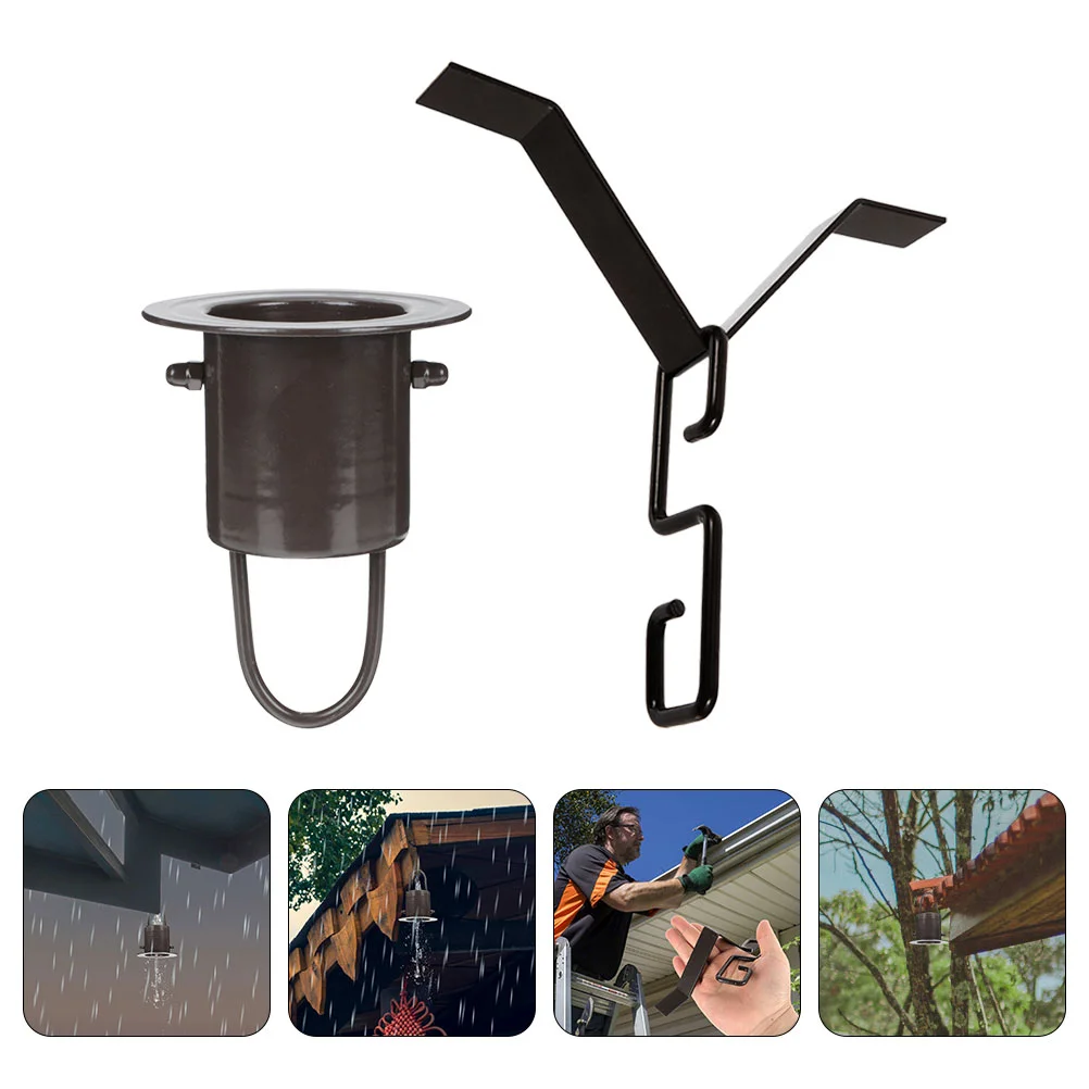 

Rain Chain Drainer Adapters Metal Trim Supplies Decor Aluminum Alloy Parts Water Fitting