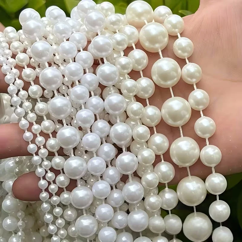 4/8mm Künstliche Perle Perlen Girlande ABS Elegante Blumen String Perlen DIY Hochzeit Party Weihnachten Baum Dekoration