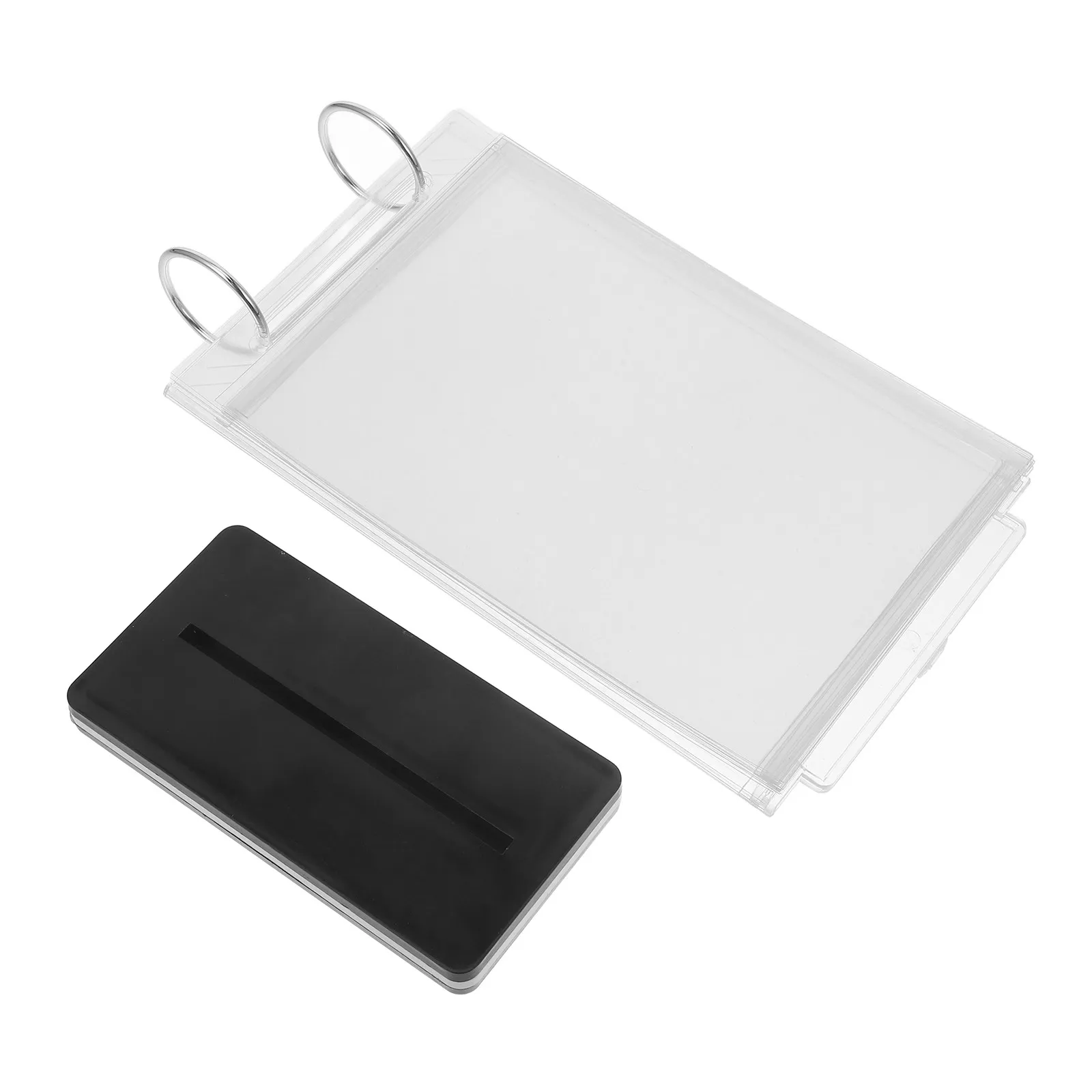 메뉴 디스플레이 스탠드 데스크탑 수직 10x20cm 메뉴 홀더 레스토랑 결혼식 뷔페용 투명 사인 홀더 데스크탑 디스플레이 스탠드