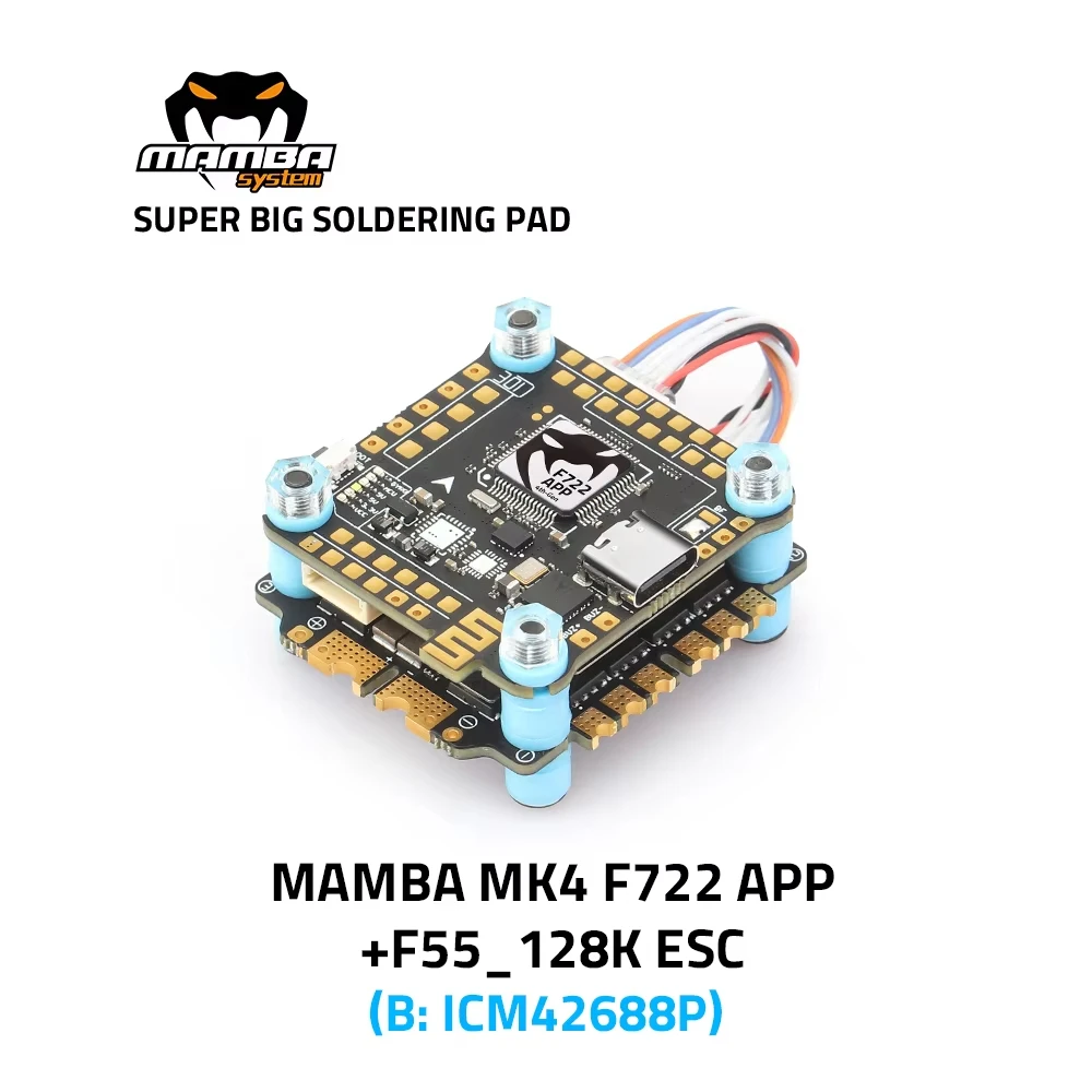 Diatone MAMBA F722 APP MK4 WIFI/DJI стек контроллера полета F7 45A/55A/65A 128K BLHeli32 ESC 6S 4in1 Dshot1200 бесщеточный ESC