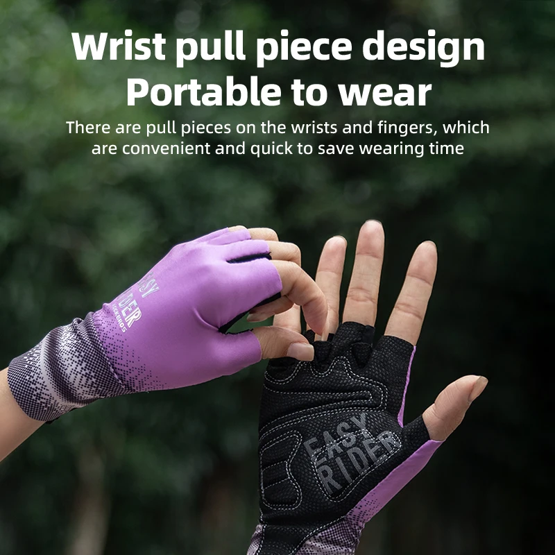 ROCKBROS Cycling Gloves Half Finger Road Bike Gloves Shock Absorption MTB Gloves Women Riding Sport Breathable Gloves 3