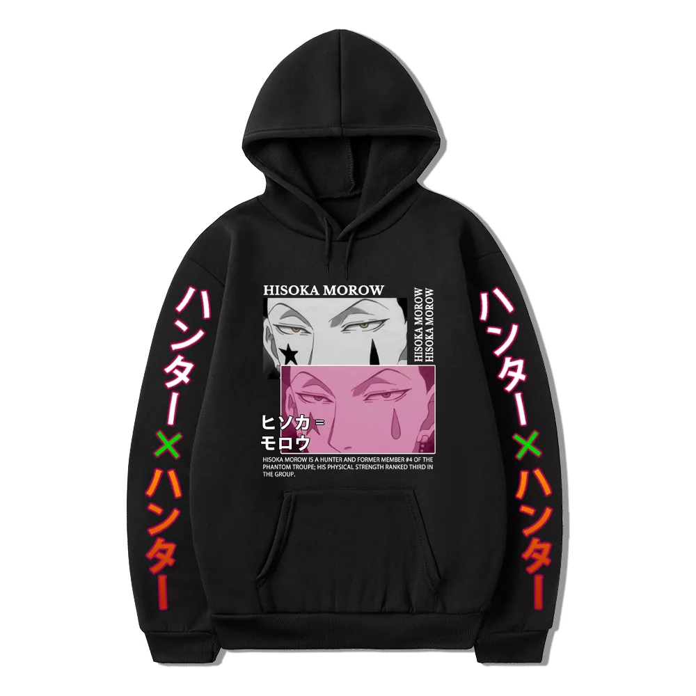 

Hunter X Hunter Hisoka Morow Hooded Sweatshirts Manga Graphic Winter Men Oversized Hoodie Women Pullover Tracksuit Anime Clothes