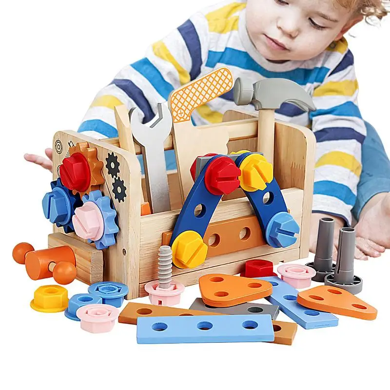 

Wood Screw Toys Hands-on Ability Training Early Education Toy Nut Disassembly And Assembly Learning Sensory Bin Building