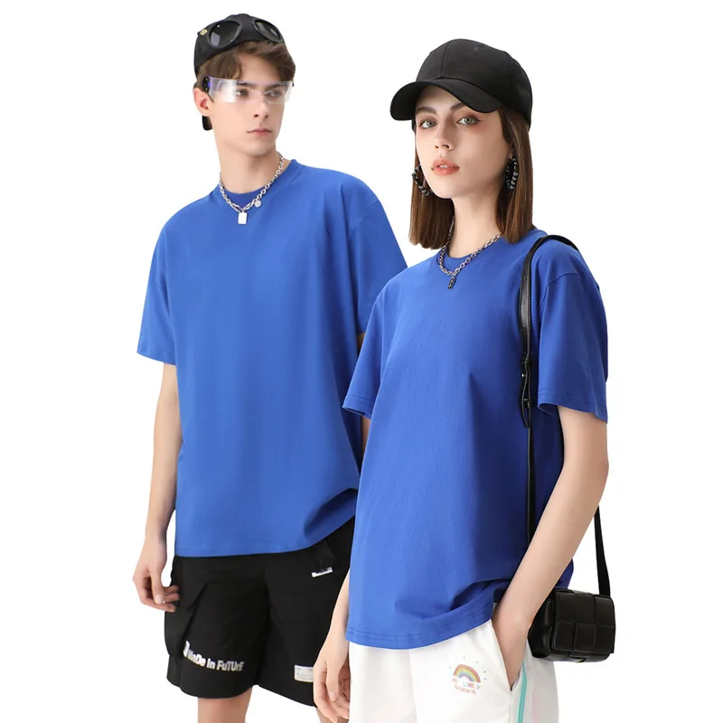 

2024 new 230g Heave Fabric 100% Cotton Oversize Plain T Shirt for Men Casual Men's Clothing Streetwear Summer Daily Basic Shirt