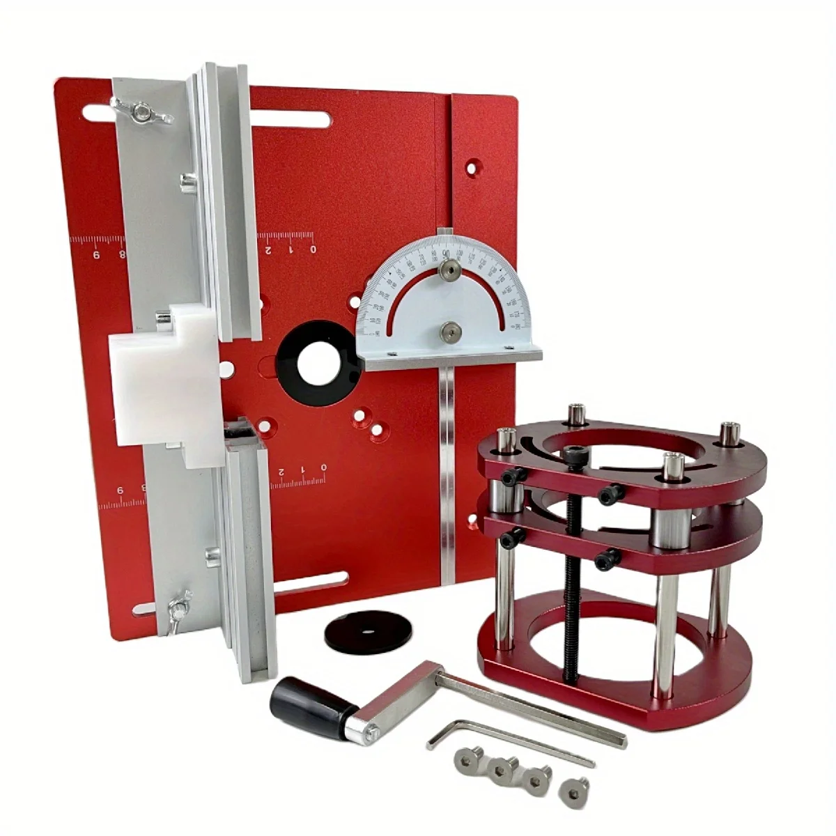 Router Lift System Aluminium Router Tisch Inset Platte Kit Holzbearbeitung Flip Platte für Werkbank Trimmer Carpenter Hilfs Werkzeuge