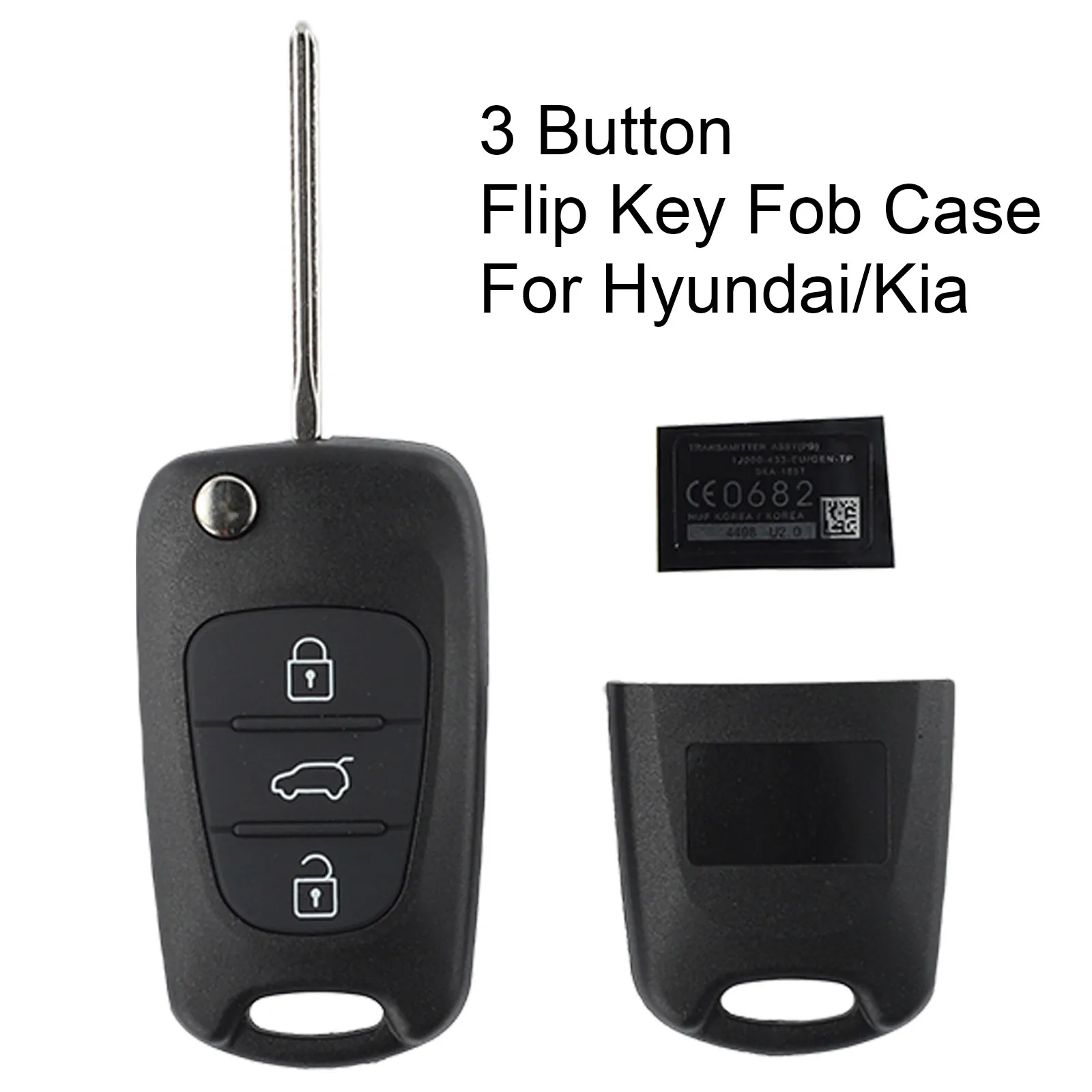 3 Pulsanti Flip Key Fob Case Shell Cover Per Hyundai I20/I30/X35/Ix20/Veloster Per Kia Ceed/Picanto/Sportage/Rio Car Key Case
