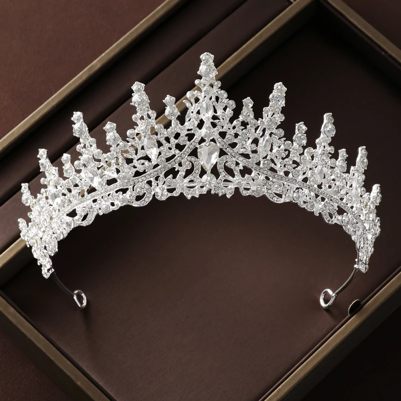 Bridal Jewelry Sets Bridal Headwear Set Crown Necklace Earrings Four Piece for Women&rsquo;s Wedding and Birthday Parties