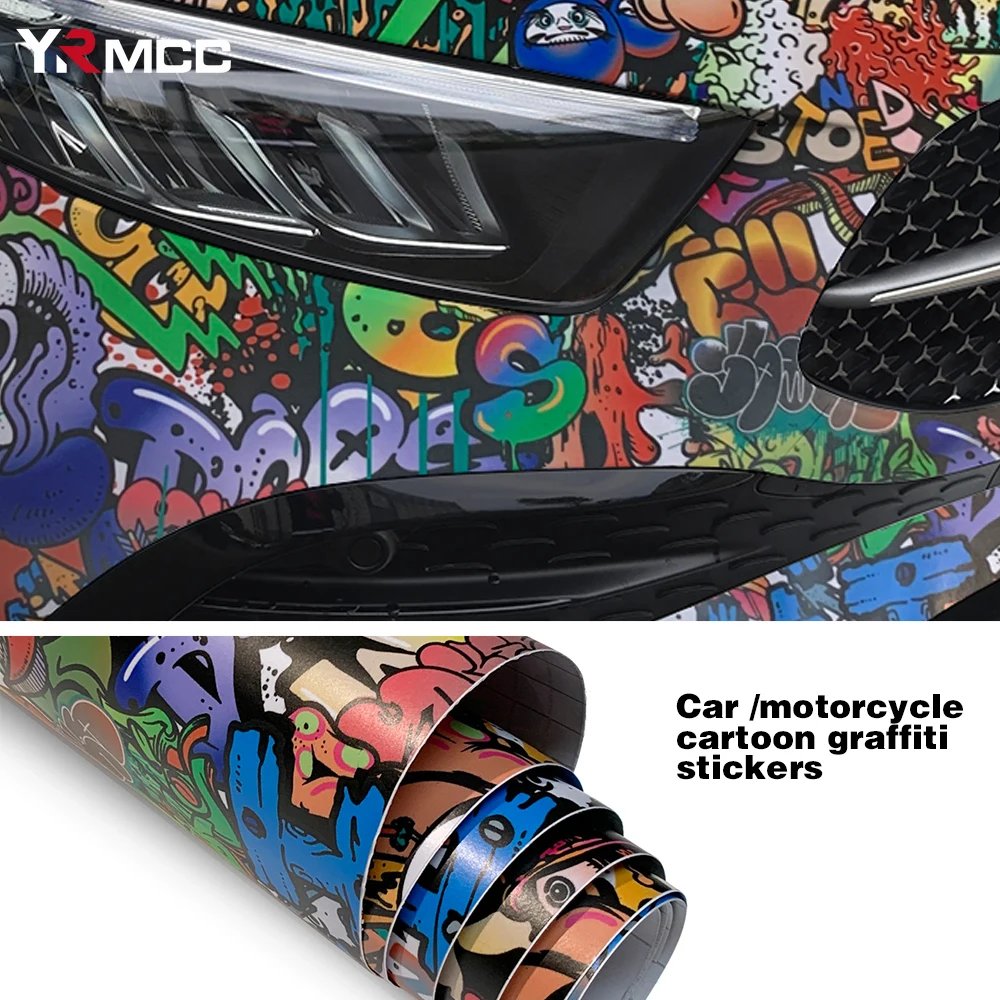 Graffiti Painting Car Film Cover Adhesive Vinyl Wrap for