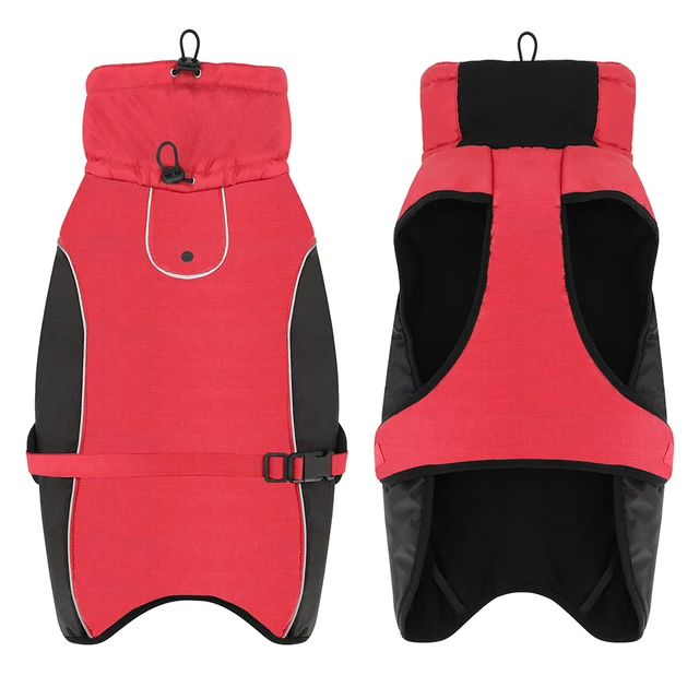 Waterproof Big Dog Clothes Warm Large Dog Coat Jacket Reflective Raincoat Clothing For Medium Large Dogs French Bulldog XL-6XL 4