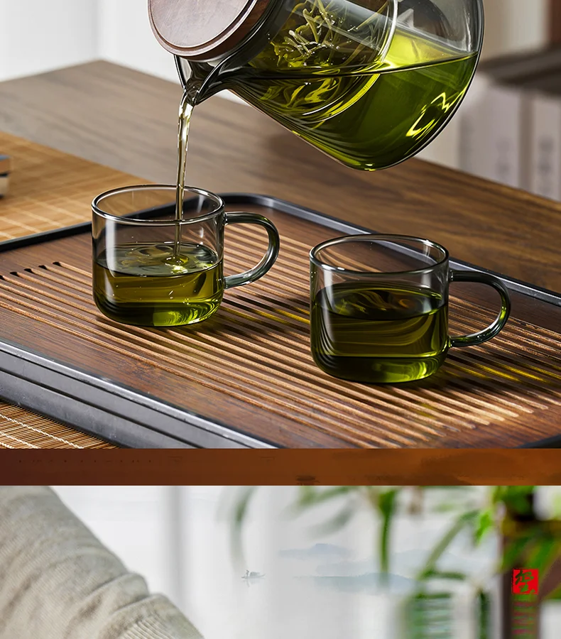 Large Capacity Dividing Teacup with Removable Glass Inner Tank - Tea Ceremony Water Separation Filter